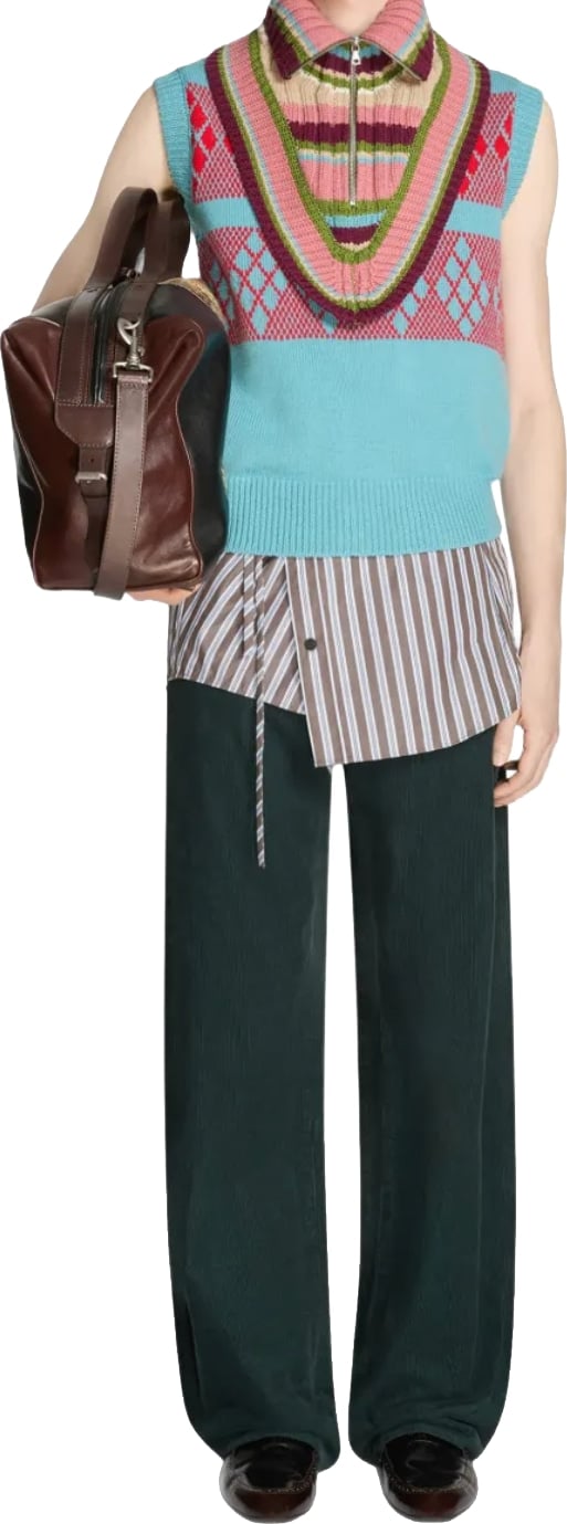 Morriso Stripe Collar Old Rose