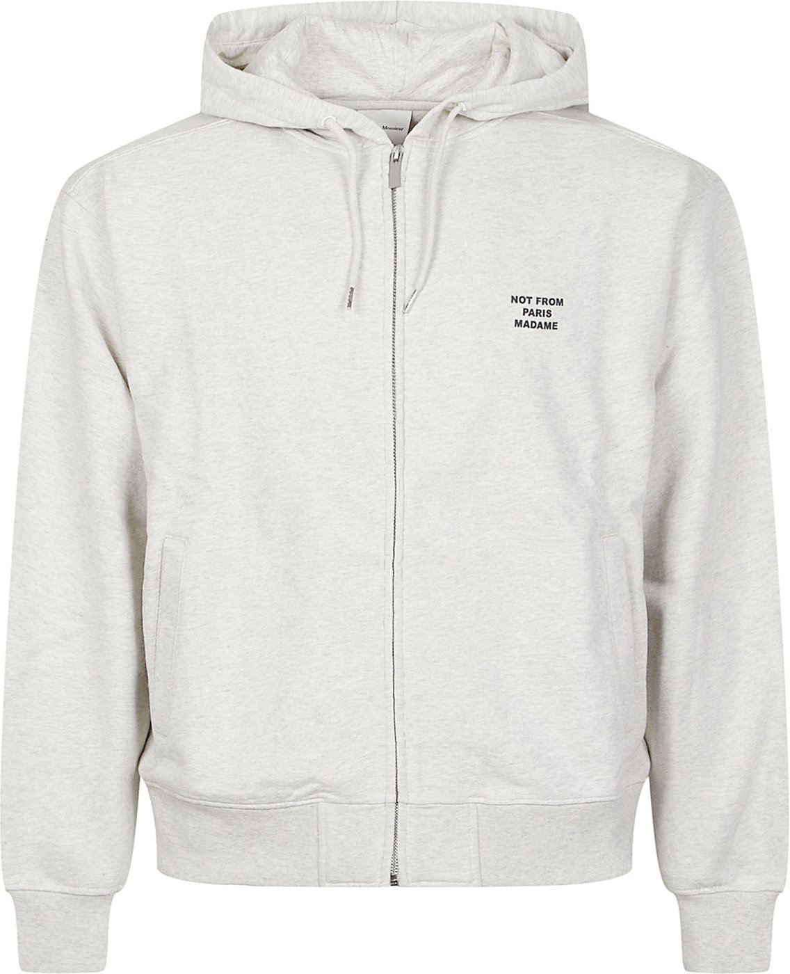 Slogan Full Zip Sweatshirt Grey