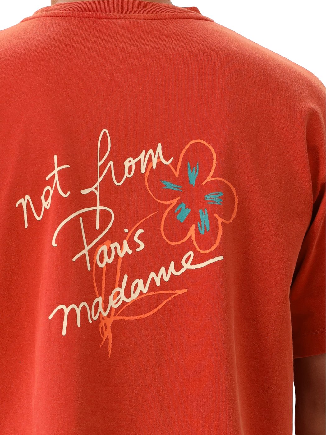 Drôle de Monsieur T-shirt Rood Esquisse Slogan