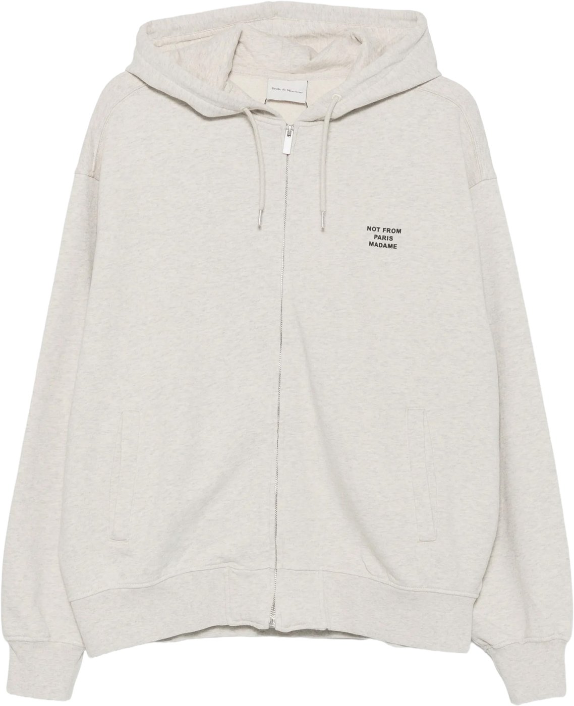 slogan zip sweatshirt