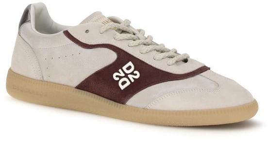 Dsquared² Beige Calf Leather Bos Taurus Low Top Sneakers