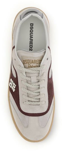 Dsquared² Beige Calf Leather Bos Taurus Low Top Sneakers