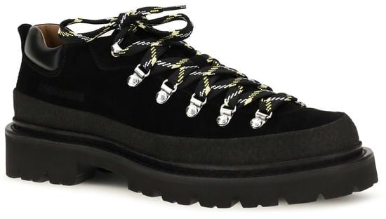 Dsquared² Black Calf Leather Bos Taurus Athletic Sneakers