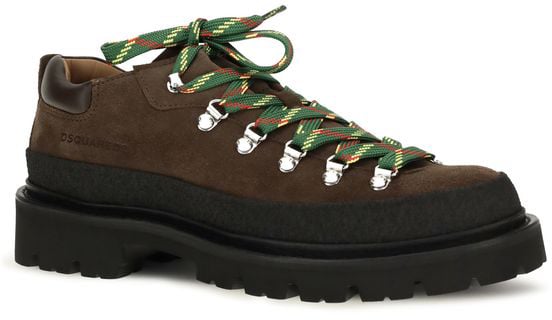 Dsquared² Brown Calf Leather Bos Taurus Lace-Up Boots
