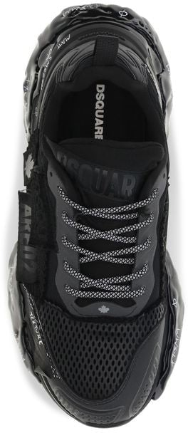 Dsquared² Black Polyester Athletic Sneakers