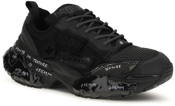 Dsquared² Black Polyester Athletic Sneakers