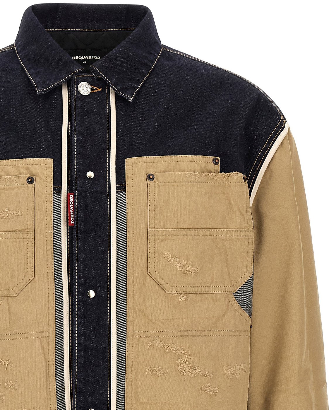 Dsquared² Beige Cotton Denim Jacket