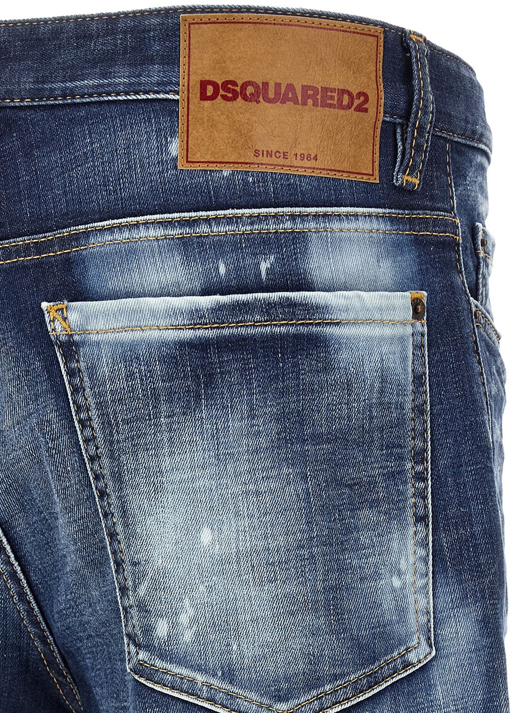 Dsquared² Blue Cotton Slim Fit Jeans