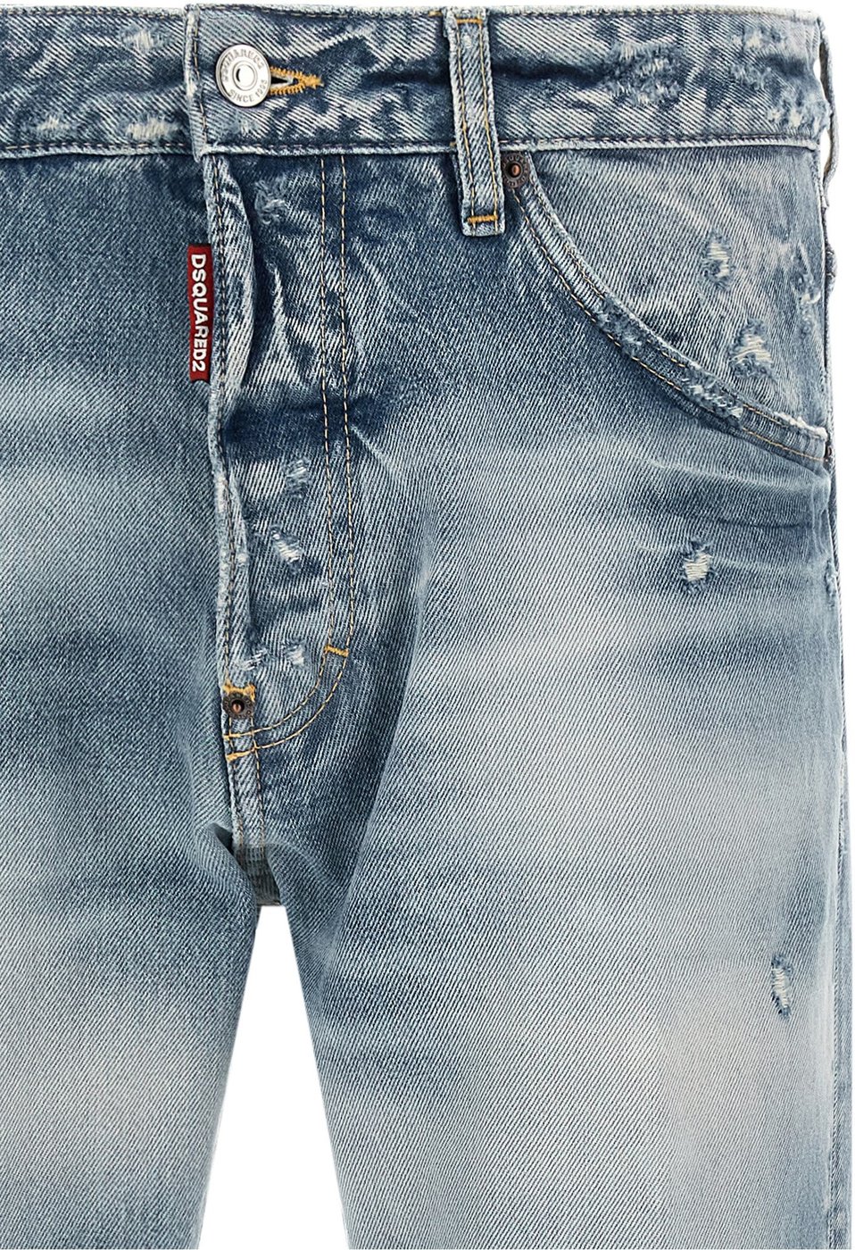 Dsquared² Blue Cotton Tapered Jeans