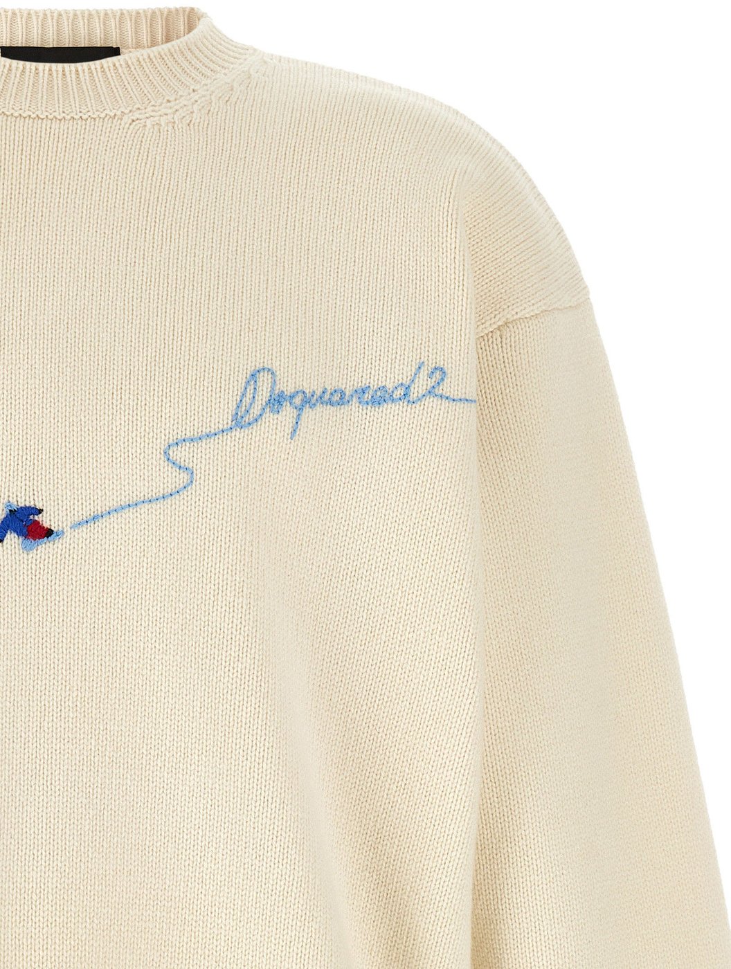Dsquared² White Wool Cardigan
