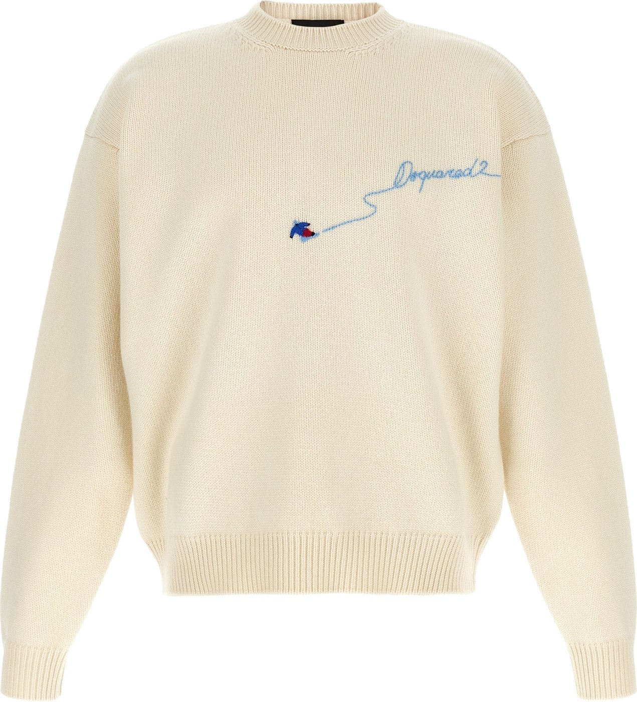 Dsquared² White Wool Cardigan