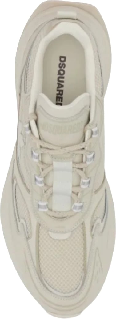 Dsquared2 Chalk Mesh Leather Sprinter Men's Sneakers White