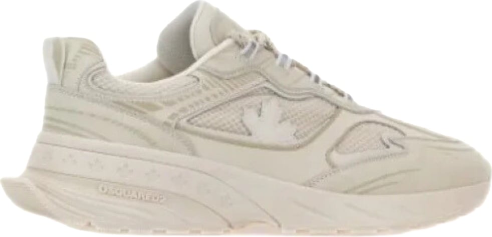 Dsquared2 Chalk Mesh Leather Sprinter Men's Sneakers White