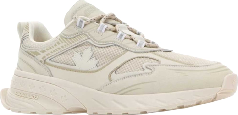 Dsquared2 Chalk Mesh Leather Sprinter Men's Sneakers White