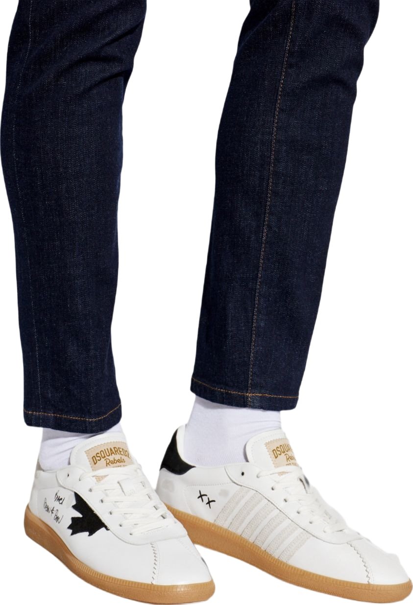 Sneakers Bianco+Nero+Bianco