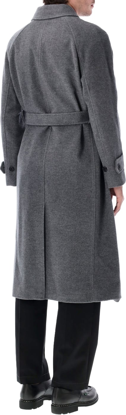 Single Breast Coat Melange Grey