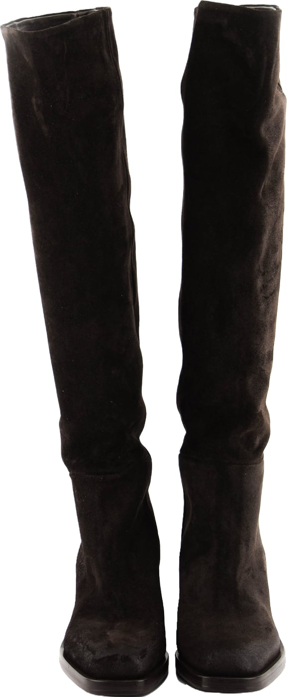 Long Boot Square Brown