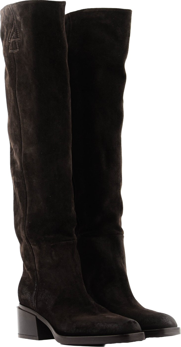 Long Boot Square Brown