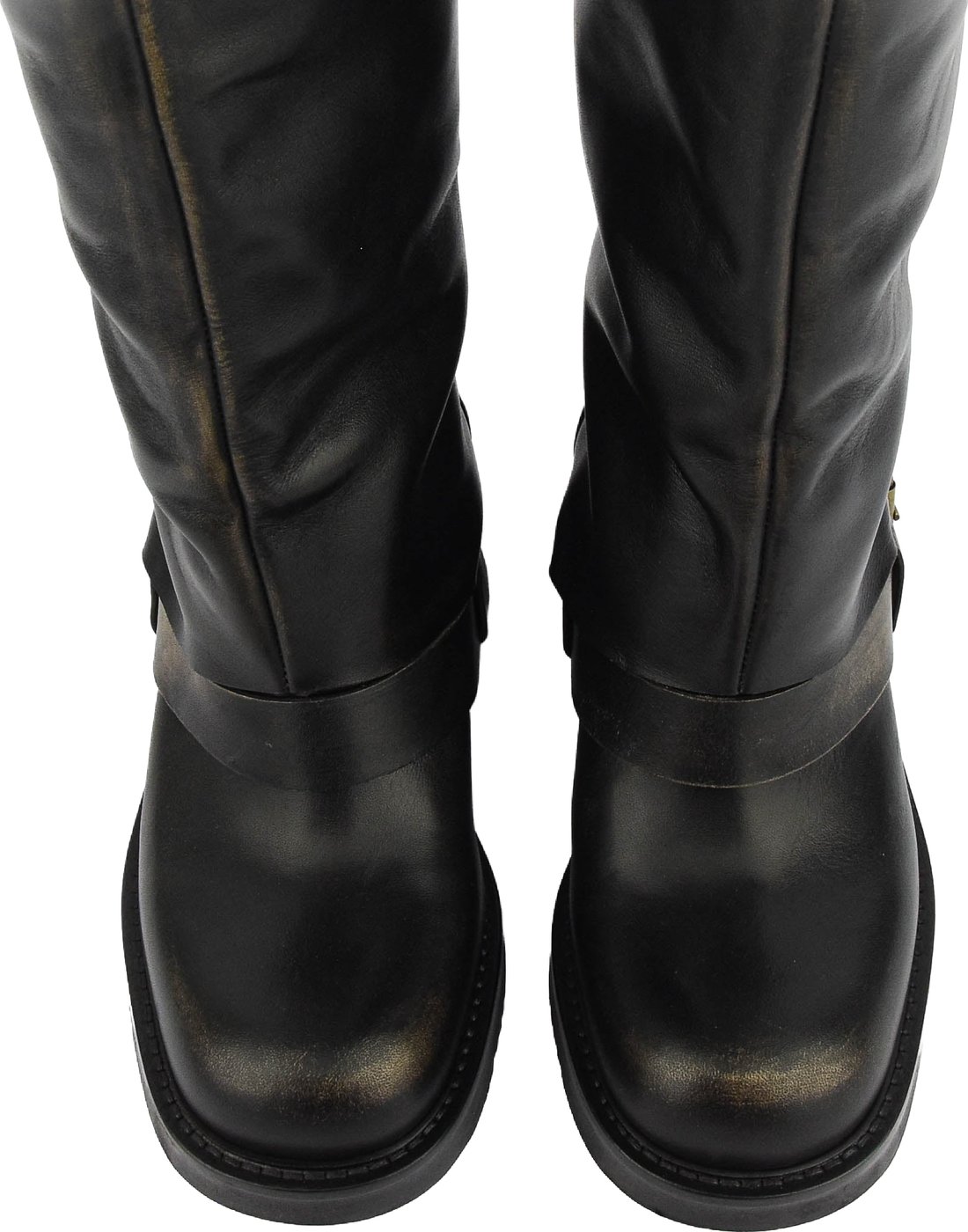 Hooded Biker Vintage Black Brown