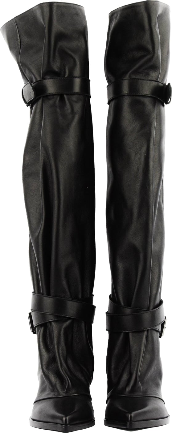 2 Buckle Slouchy Boot Queenie Black