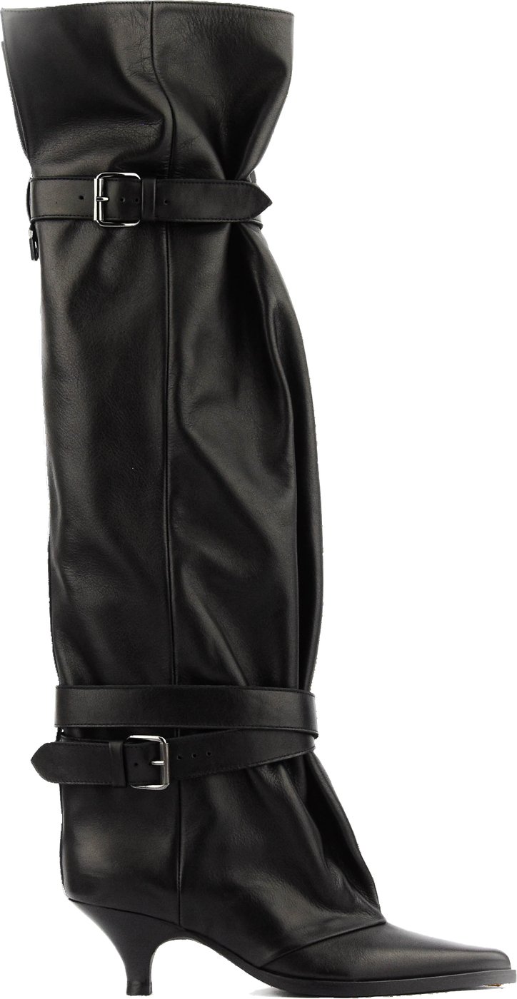 2 Buckle Slouchy Boot Queenie Black