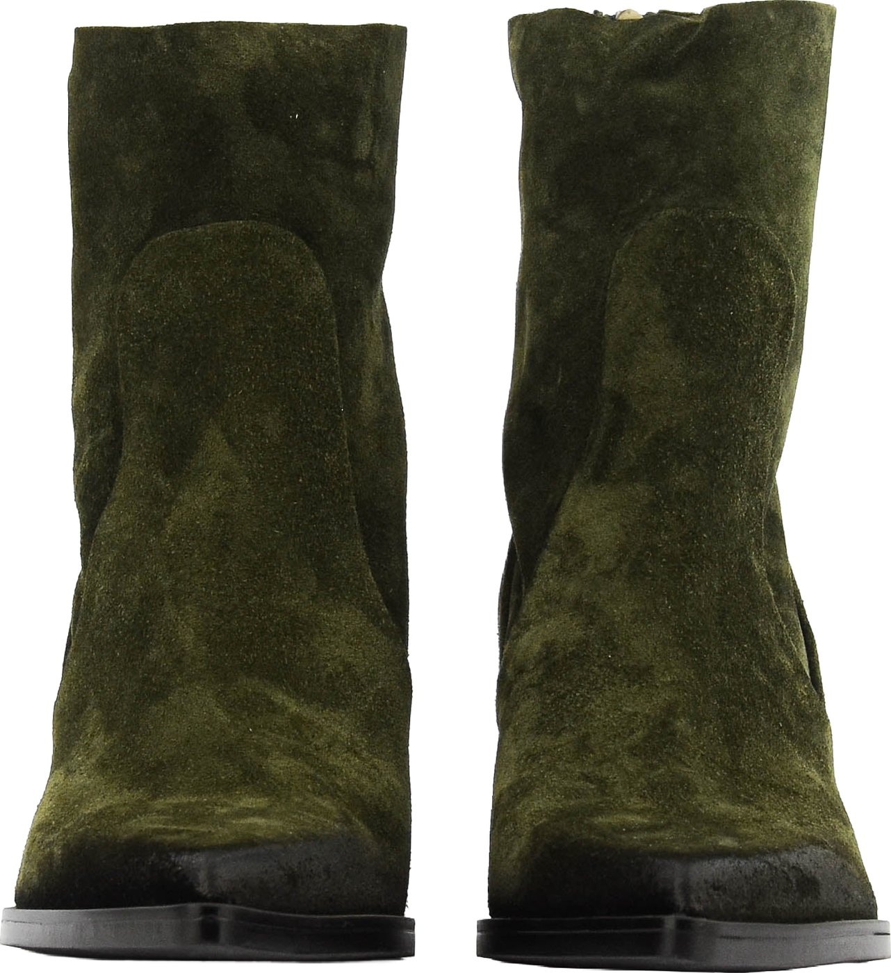 Pointy Bootie Green Suede