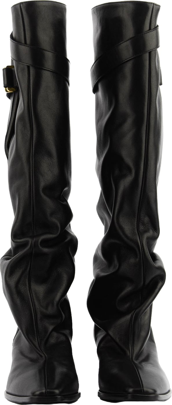 Slouchy Black Leather