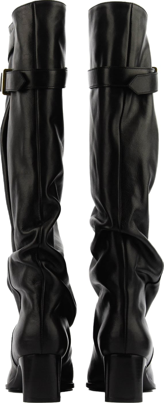 Slouchy Black Leather