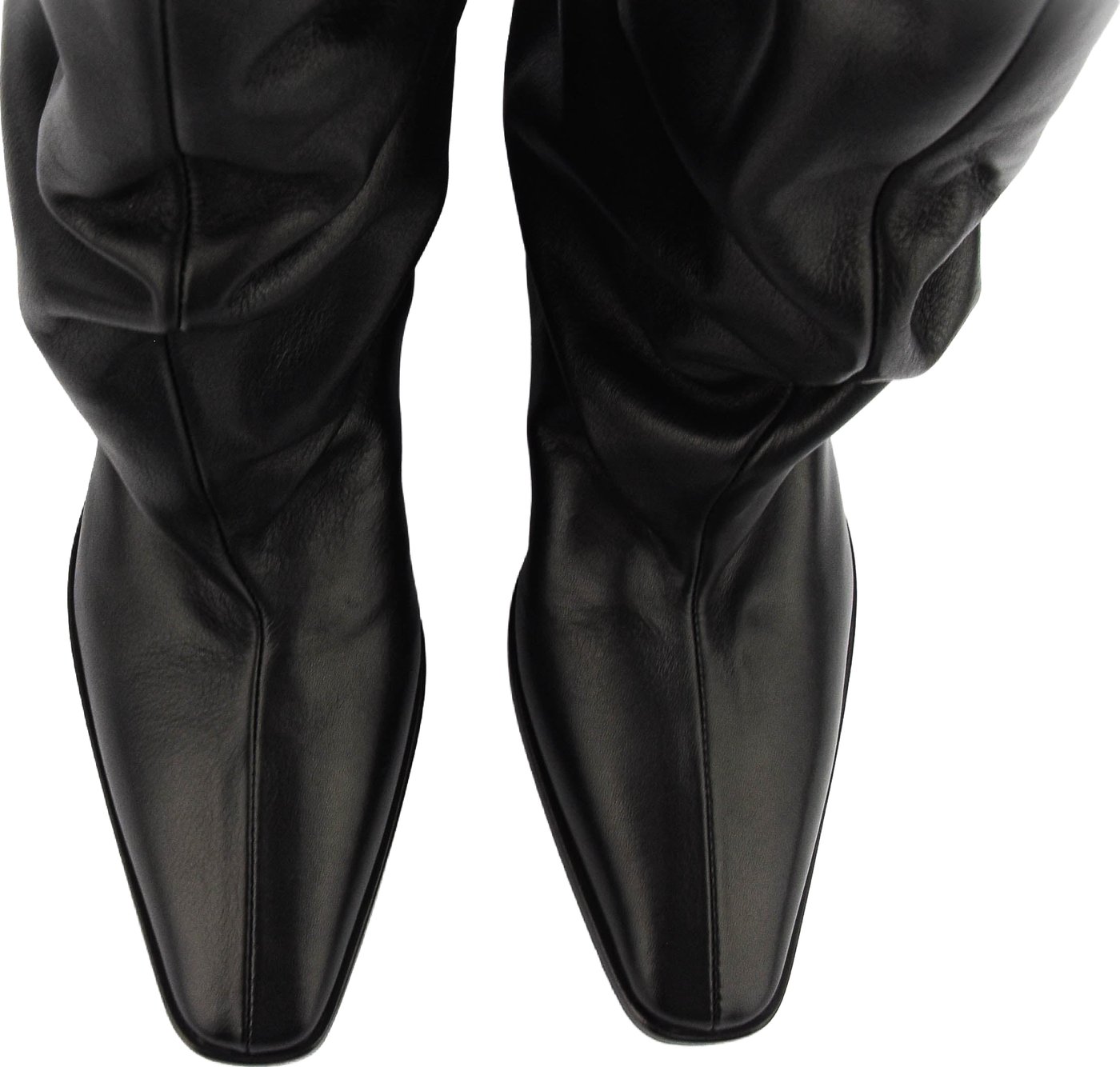 Slouchy Black Leather
