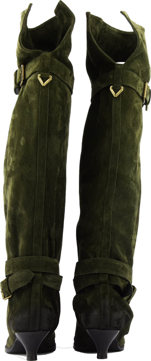 2 Buckle Slouchy Boot Queenie Green