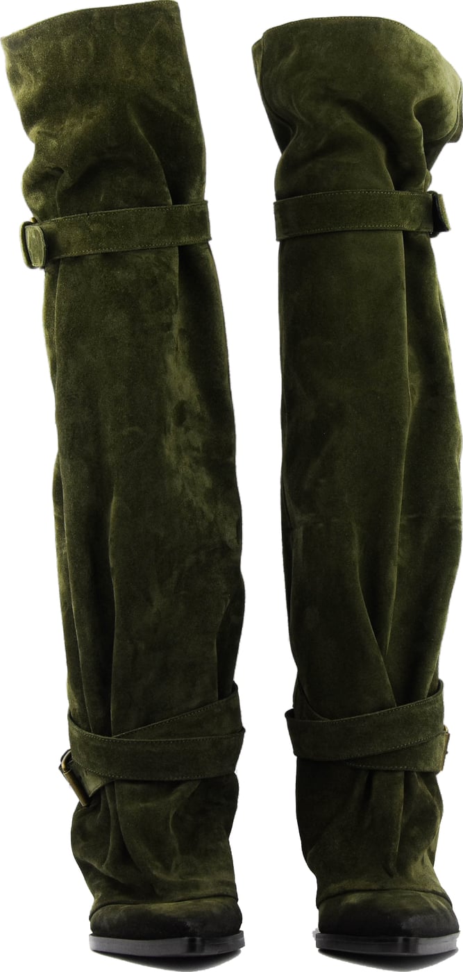 2 Buckle Slouchy Boot Queenie Green