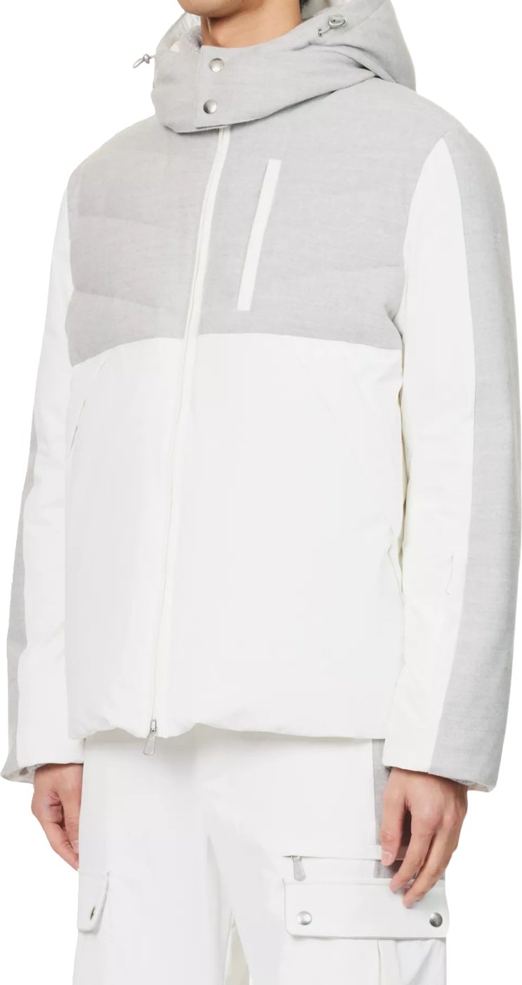 Eleventy Ski Snow Hooded Men's Jacket White Grey