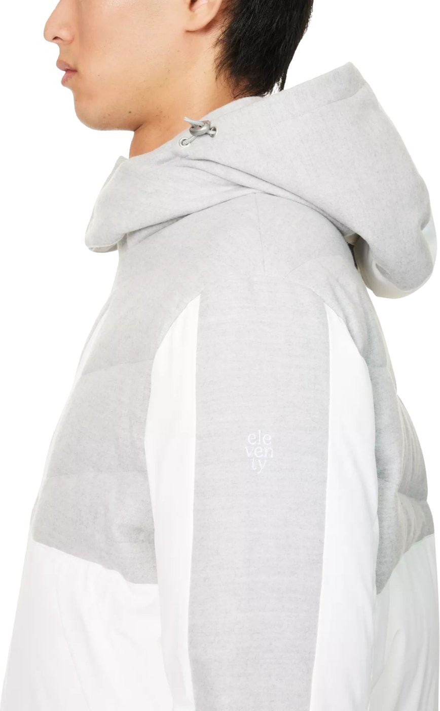 Eleventy Ski Snow Hooded Men's Jacket White Grey