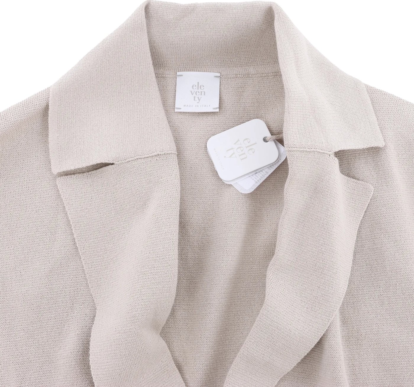 Eleventy Double-Breasted Blazer in Beige, Size S