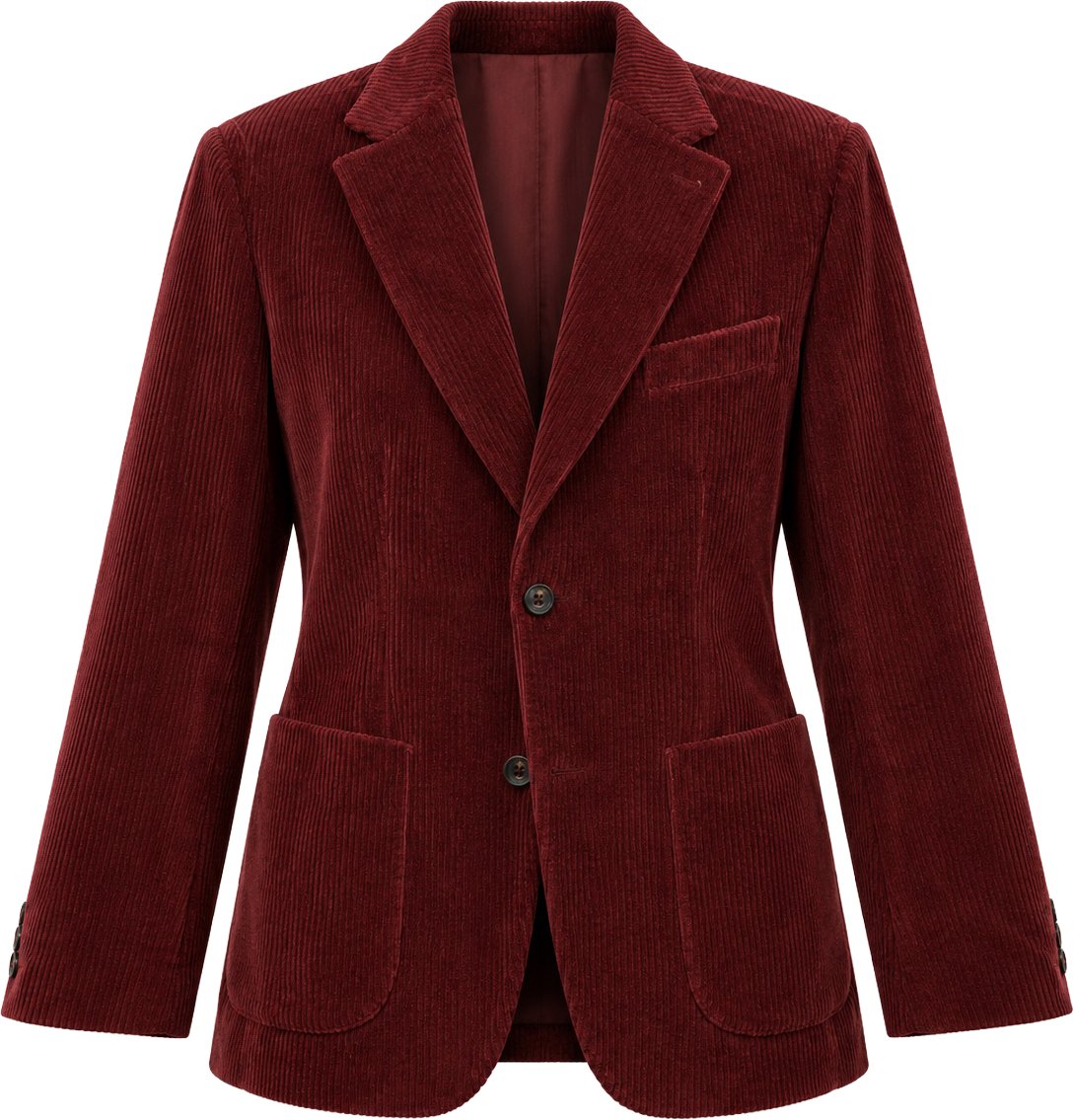 Eleventy SOFT JACKET Cotton Burgundy, Size 50 IT