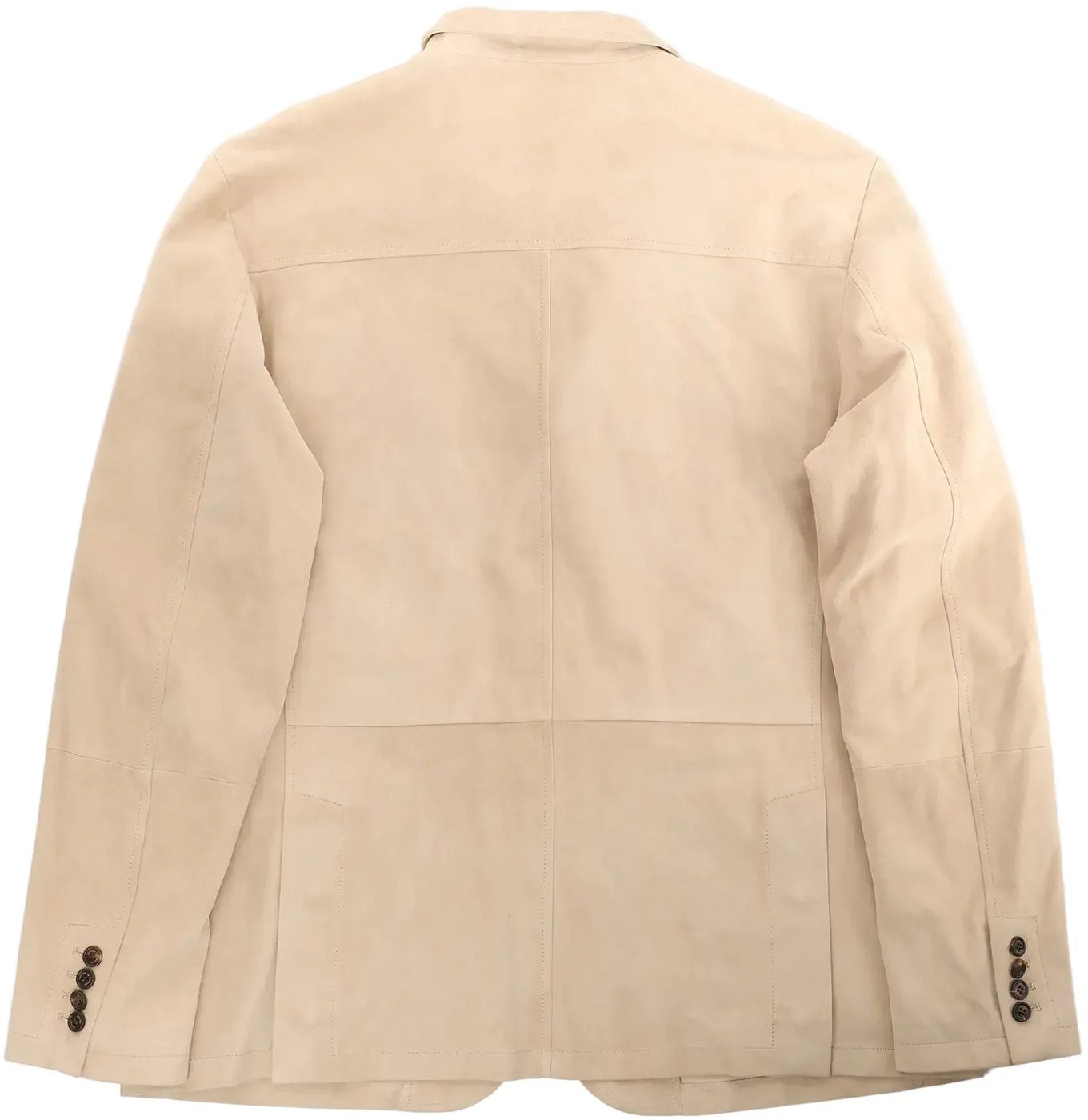 Eleventy Suede Jacket Slim Fit in Tortora Beige, Size 58 IT