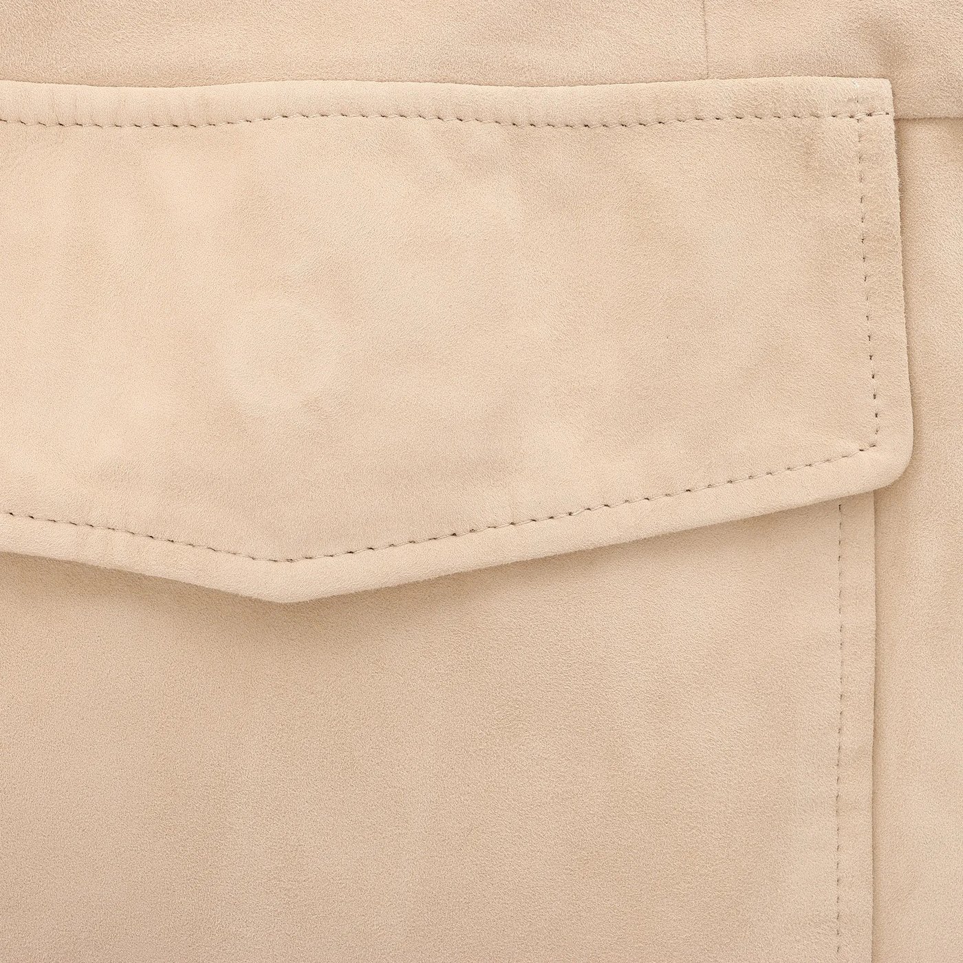 Eleventy Suede Jacket Slim Fit in Tortora Beige, Size 58 IT
