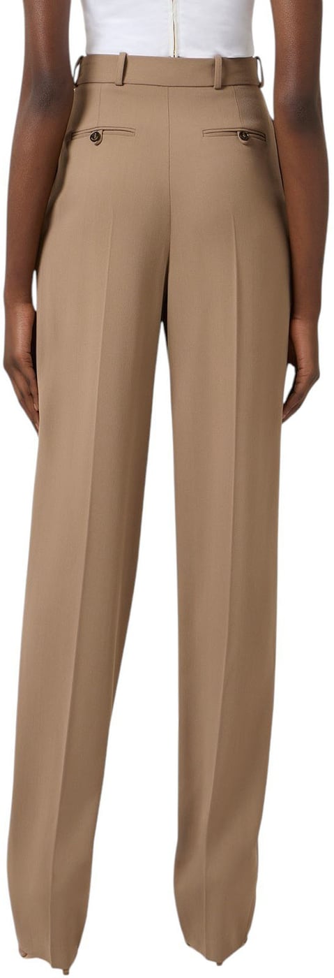 Pantalon pinces taupe argilla viscose Elisabetta Franchi Femme PA 176 6338 229