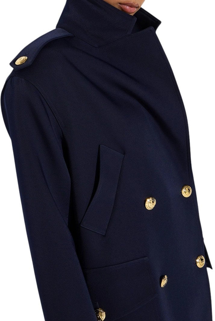 Caban tech marin black navy bouton doré Elisabetta Franchi Femme CP007 6388 H88