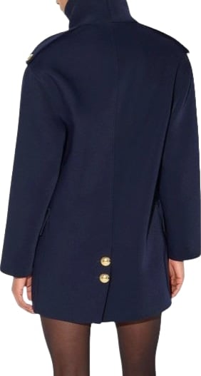 Caban tech marin black navy bouton doré Elisabetta Franchi Femme CP007 6388 H88
