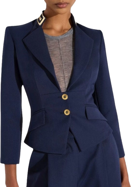 Veste spencer officier navy Elisabetta Franchi Femme GI249 6326 B75