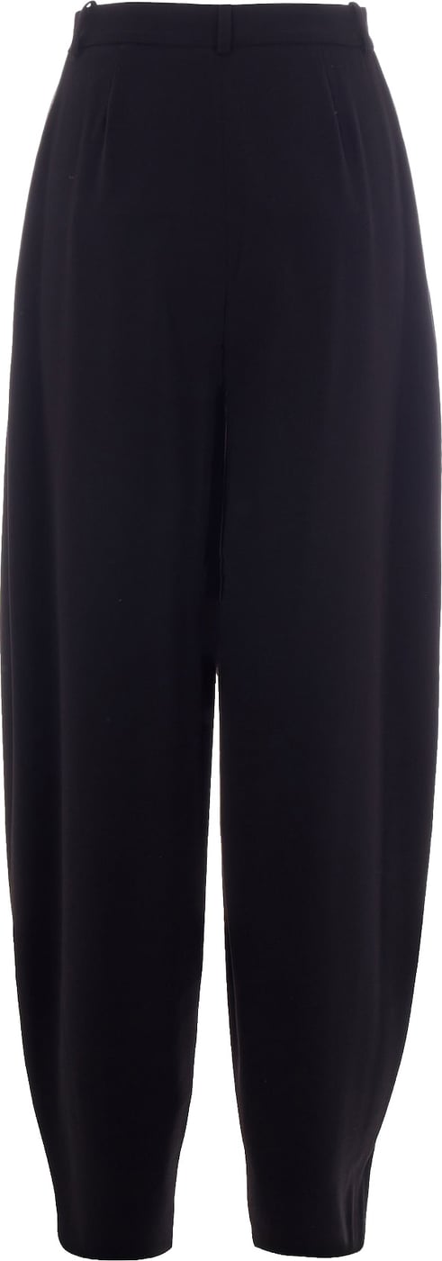 Black Lightweight Crepe Trousers