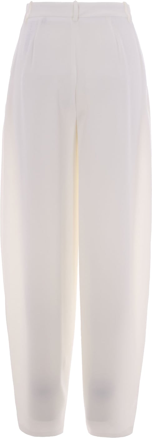 Ivory Lightweight Crepe Trousers