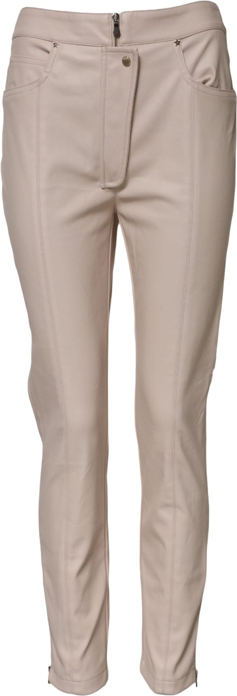 Elisabetta Franchi Beige High Waist Tapered Pants