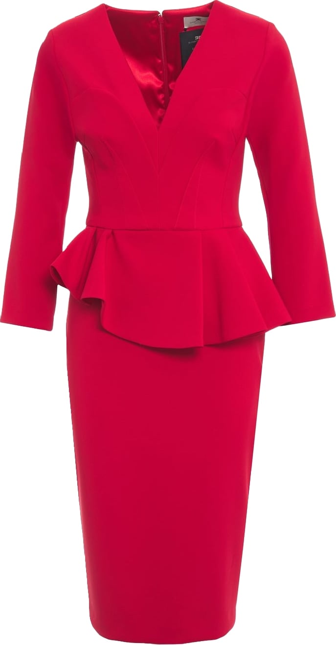 Midi dress with ruffle details
