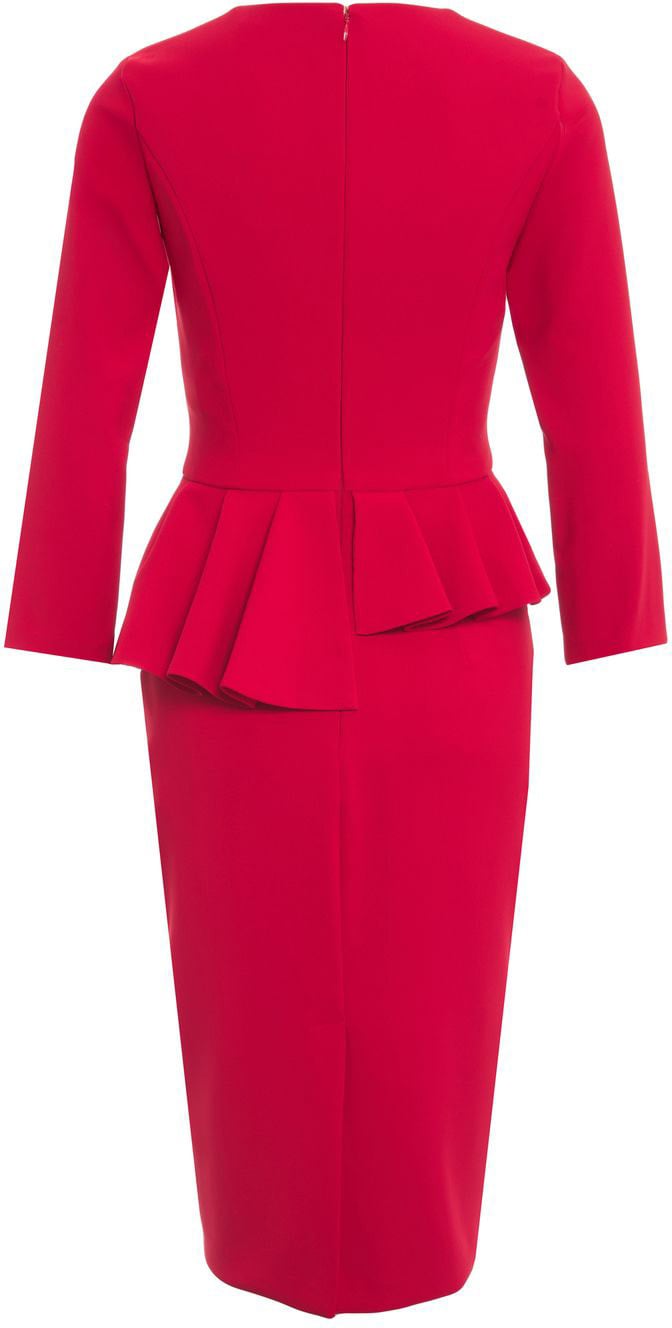 Midi dress with ruffle details