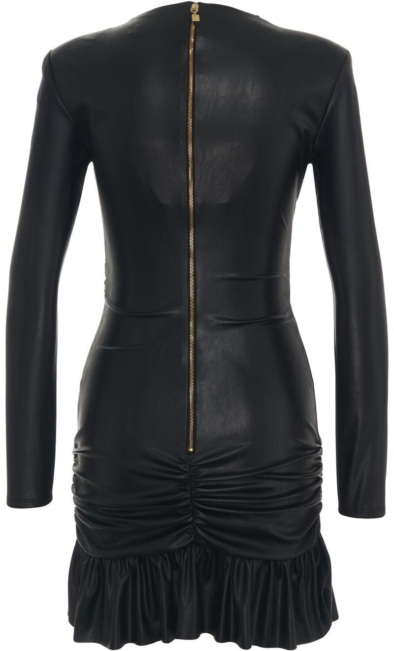 Mini dress with v-neck