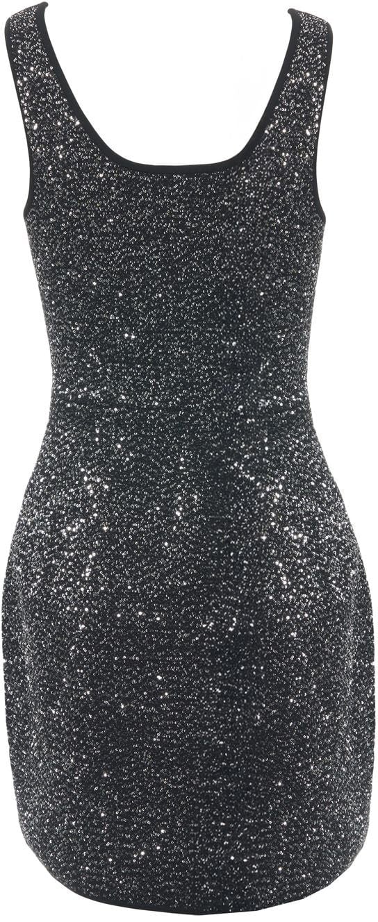 Mini dress with sequin application