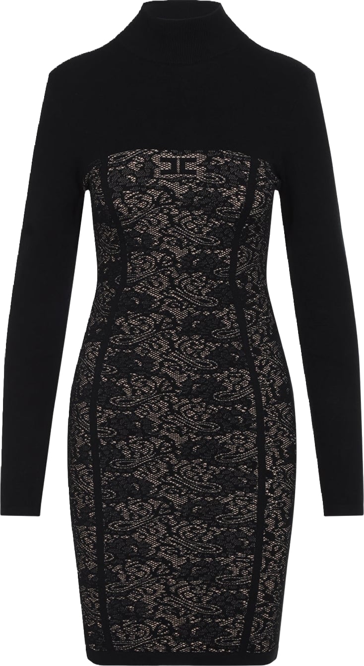 Elisabetta Franchi Knit Lace Dress