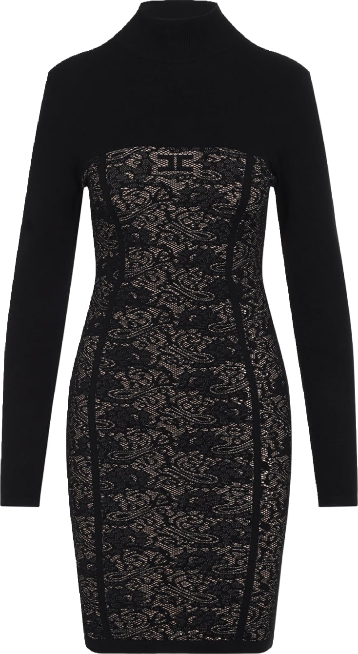 Elisabetta Franchi Knit Lace Dress